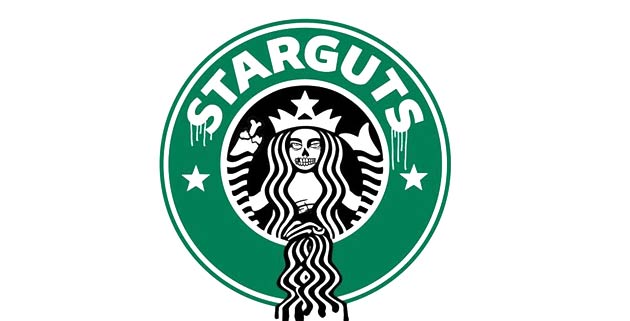 Logo Starbucks détourné