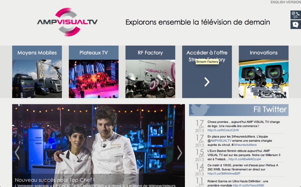 AMP VISUAL TV fait sa mue LOGONEWS